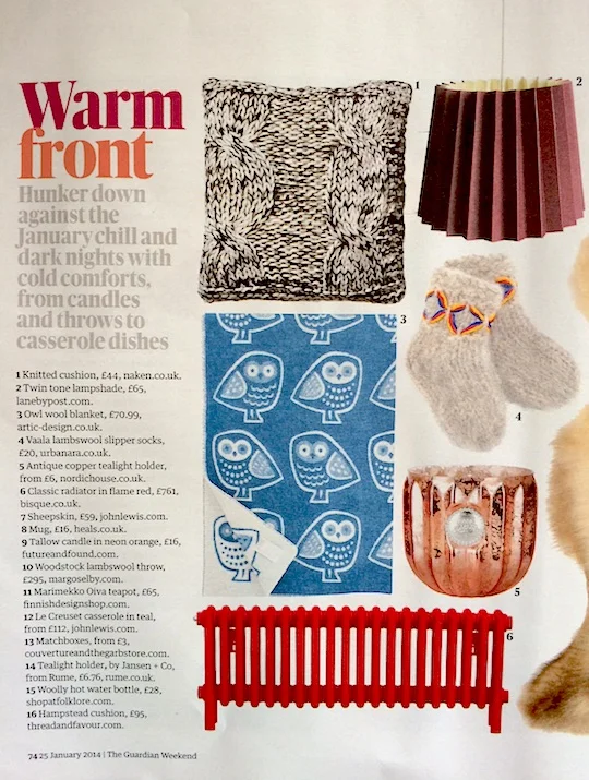 Guardian Weekend, November 2014, Twin Tone Lampshade - Burgundy