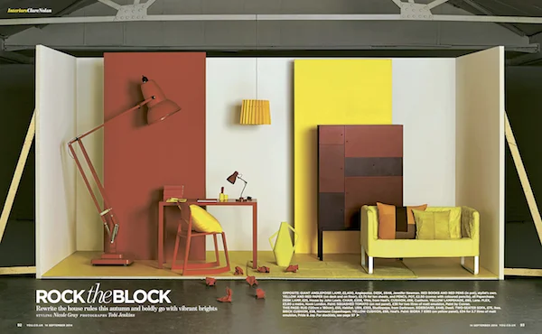 You Magazine, September 2014, Twin Tone Lampshade - Warm Yellow & China White