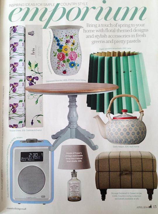 Country Living, March 2014, Lane Twin Tone Lampshade - Mint