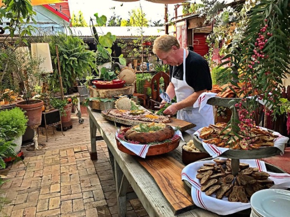 One of last season's dinners at Weber Ranch from @dellafattoria's Instagram