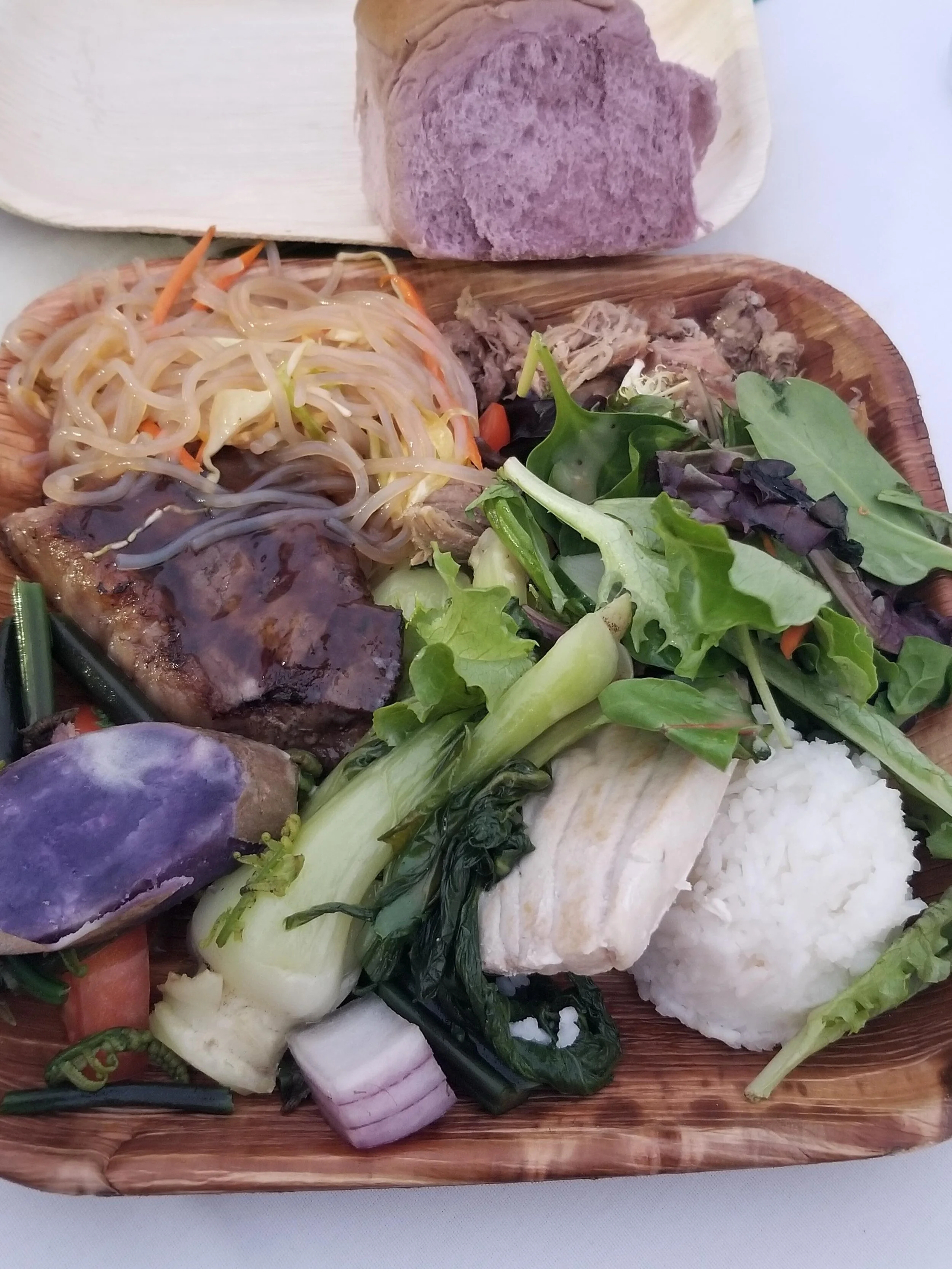 Delicious food at the luau
