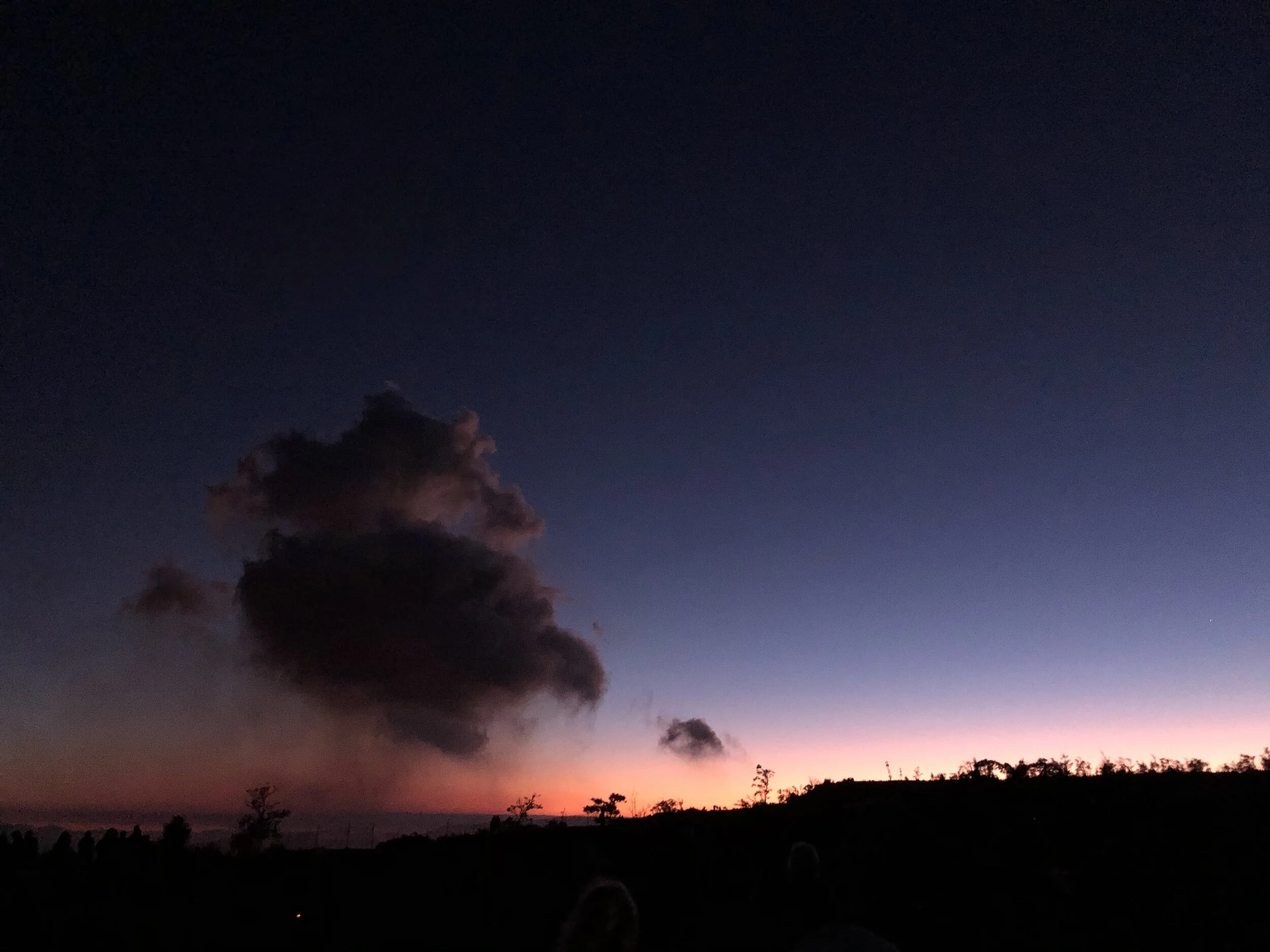 Glow from the Kilauea volcano