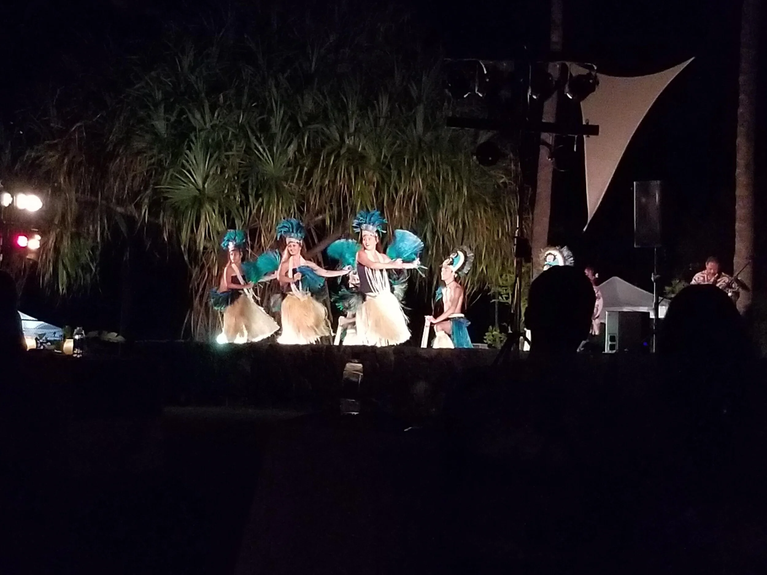 Some of the luau's dancers