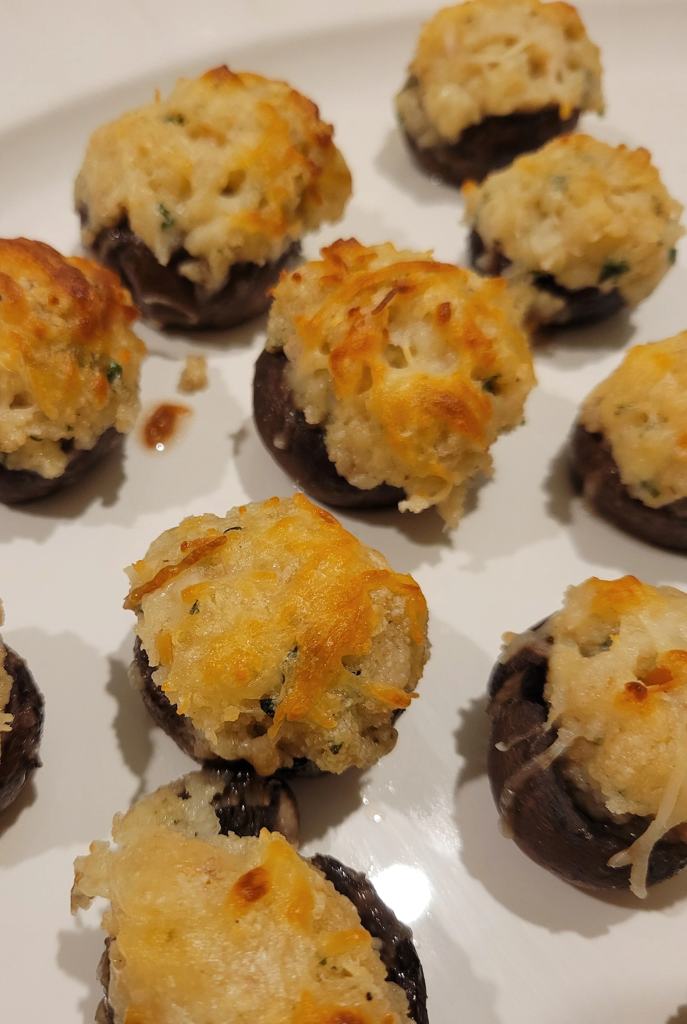 Clam-stuffed mushrooms