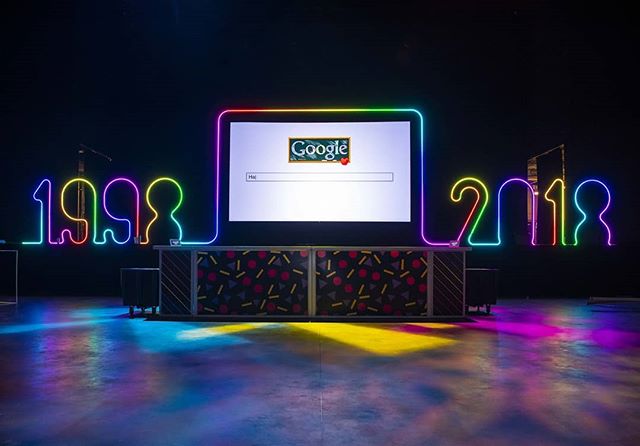 Throwback time! Some rad I scenic we designed for last year's Google Holiday Party in DC. Produced by Advoc8, creative directed by @kindrameyer and art directed by @kiser_barnes.