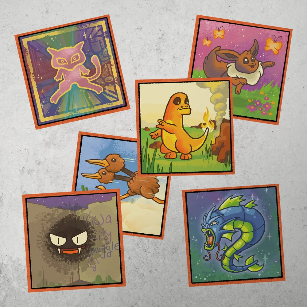 Pokemon Card Sticker Sheet - Red  Luko's Picture House