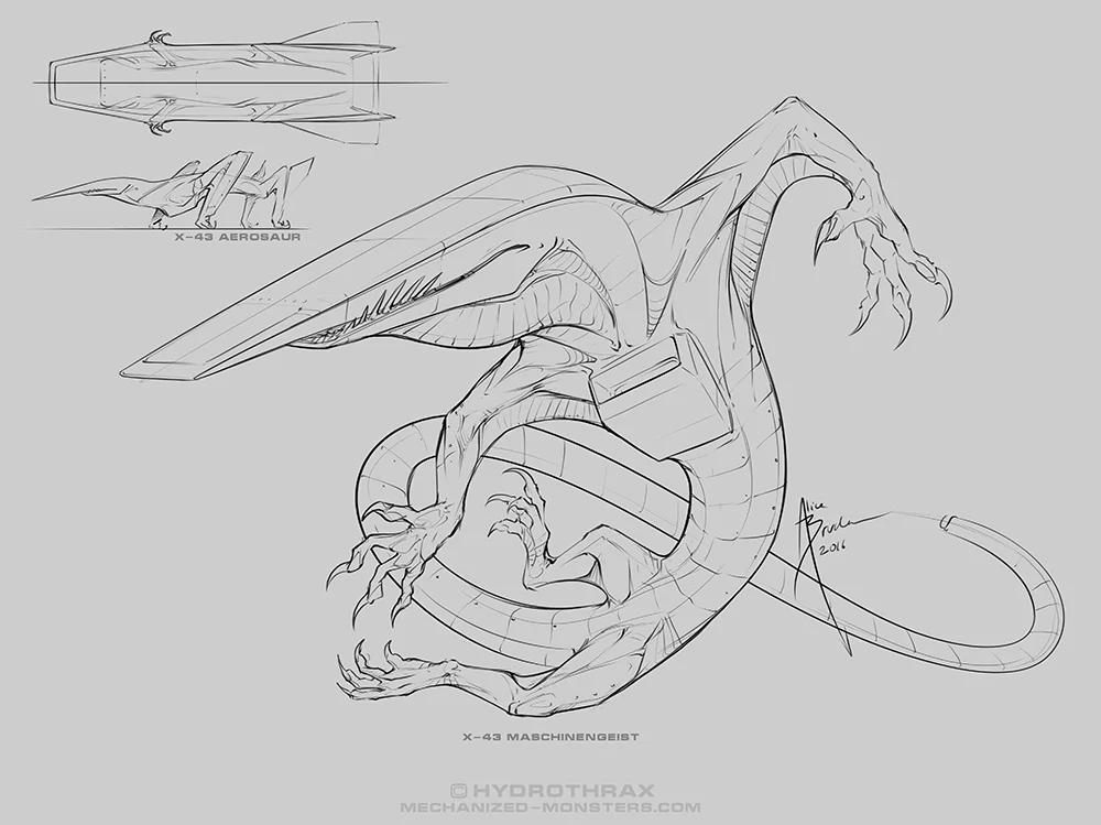 Inktober 23 spirit of speed X-43_linework_1000.jpg