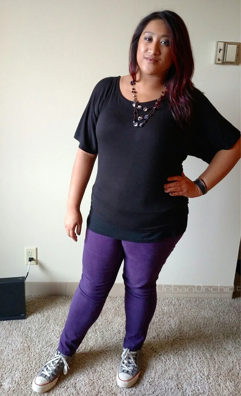 The pricetag on these ZanaDi purple pants? $4.75! 