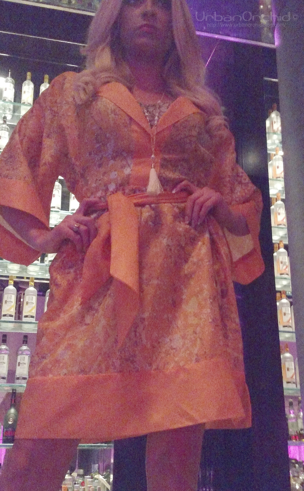 Kaftan by Misha No Noo, necklace by Valerie Carpender