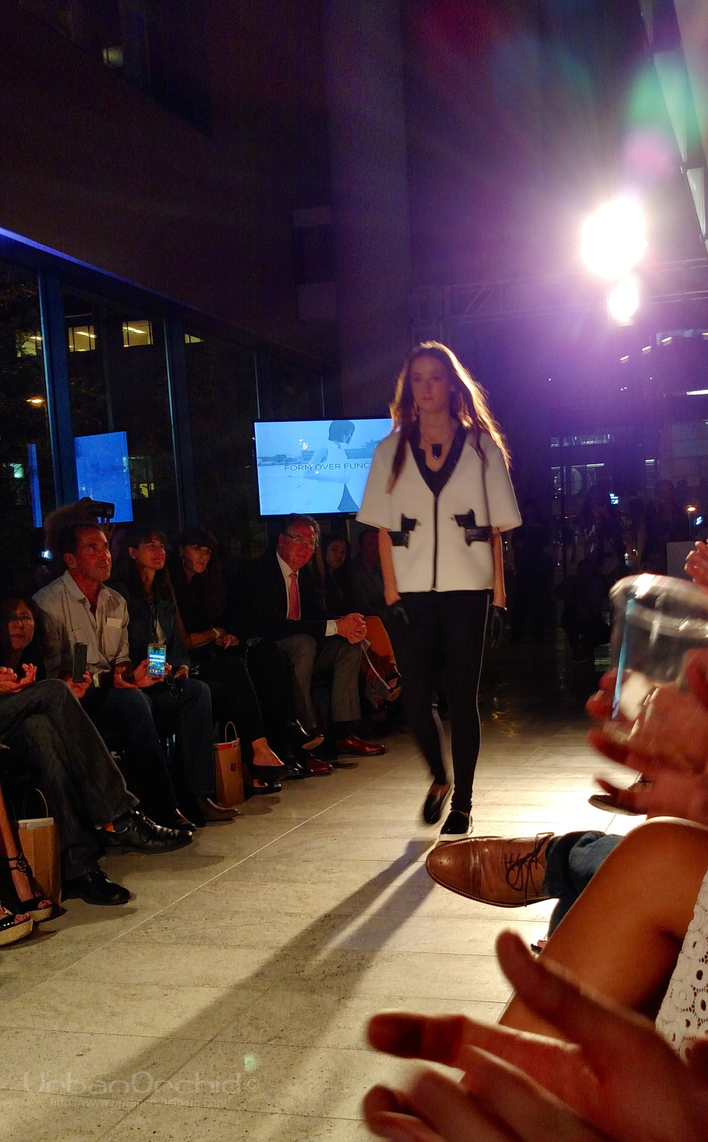 Neoprene and patent jacket by Form Over Function.