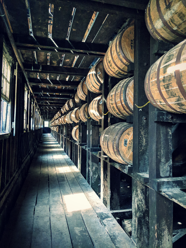 In a Wild Turkey rickhouse. 