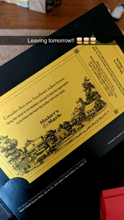 The Golden Distillery ticket!