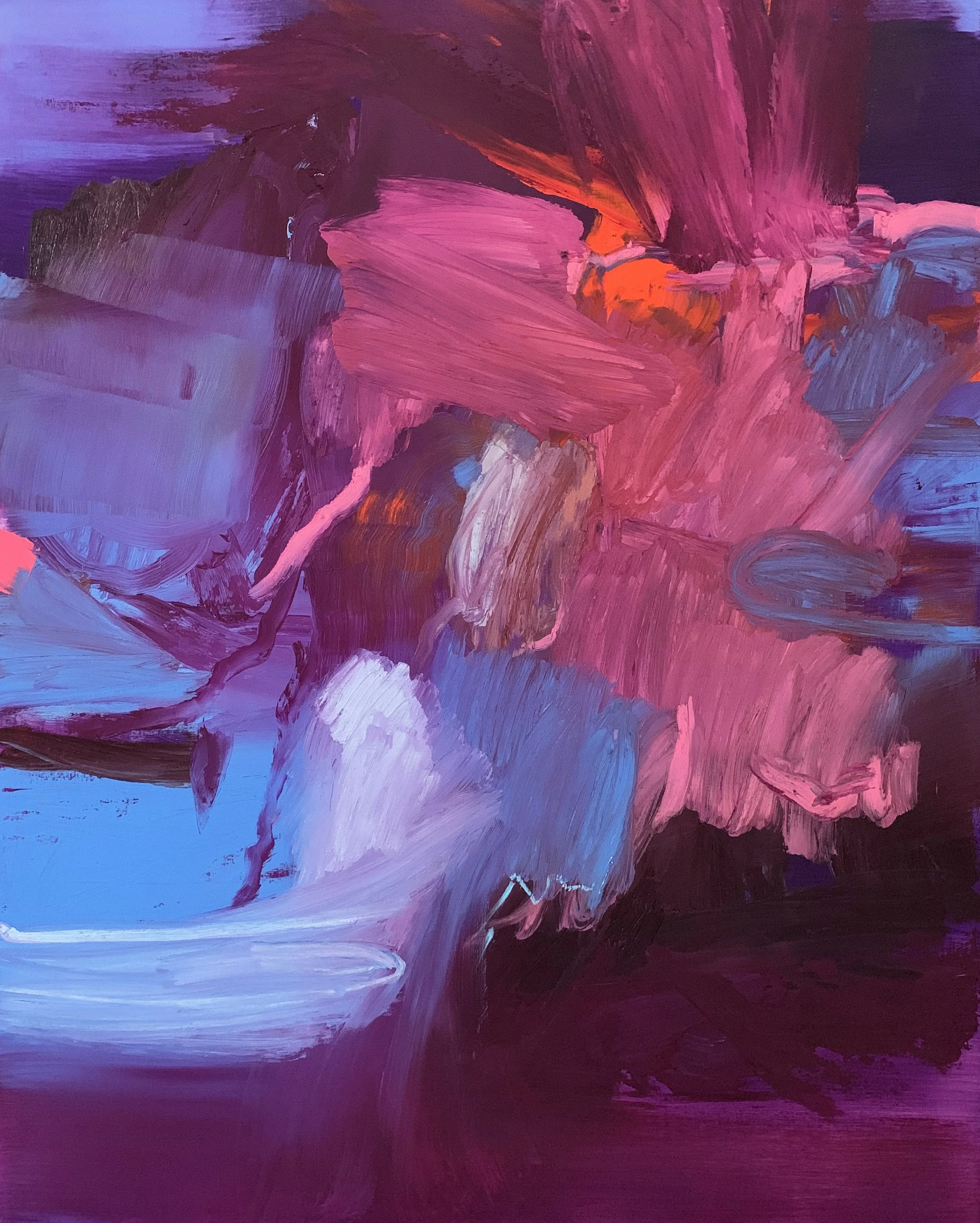  the coming of nighttime  oil on panel, 2023 40 x 32 inches 