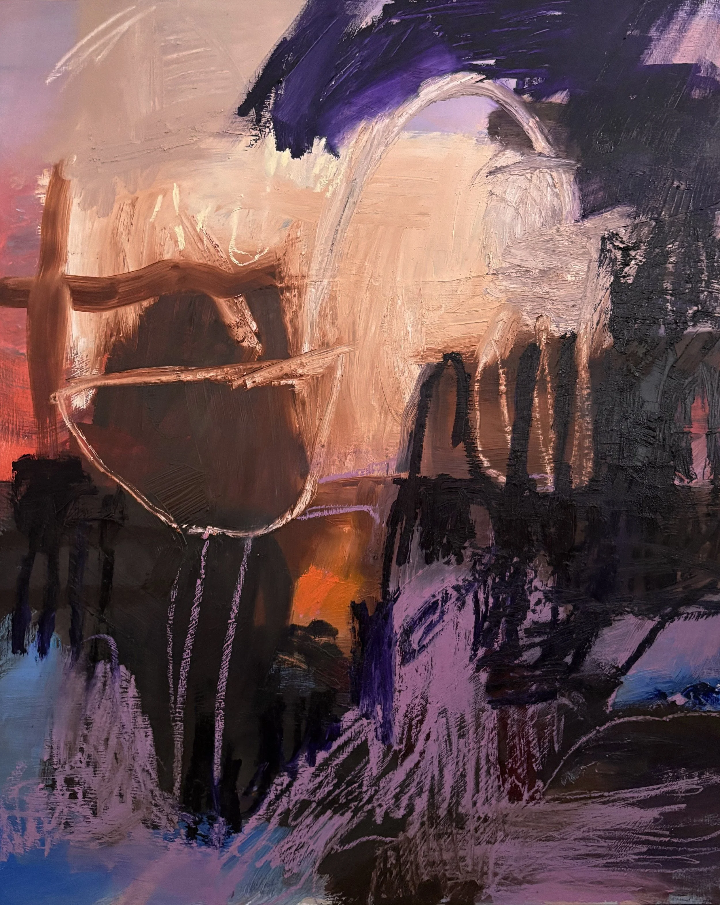  change in the weather oil on panel, 2025 32 × 40 inches   