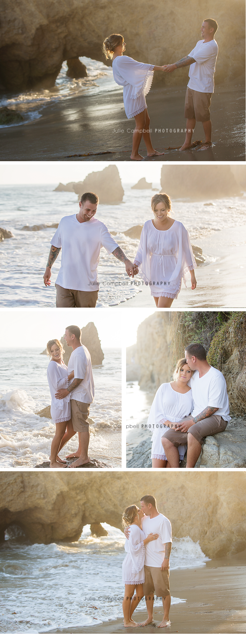 Family Portraits at the Beach in Malibu