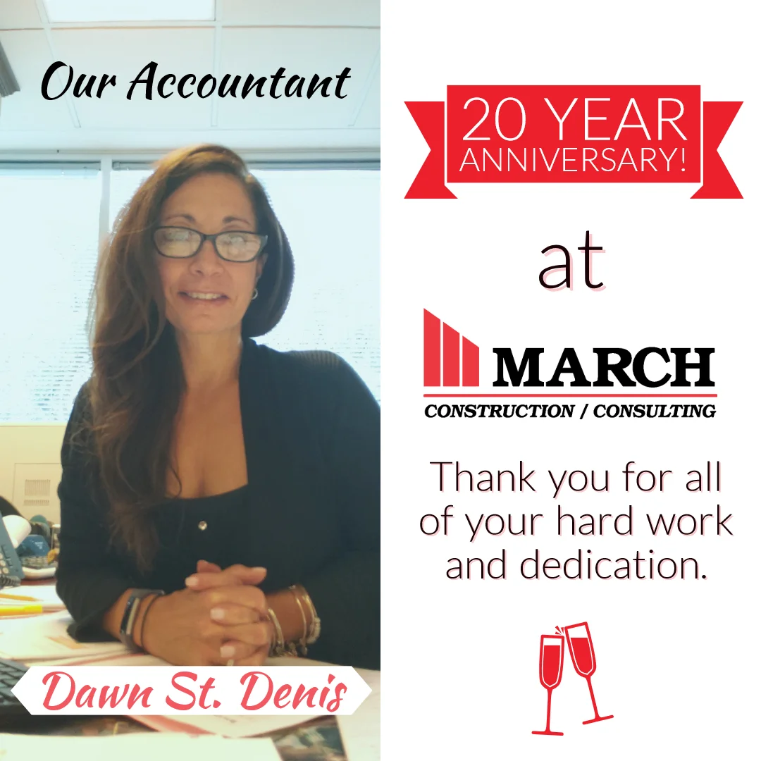 Dawn St. Denis 20 Years At March Congratulations!