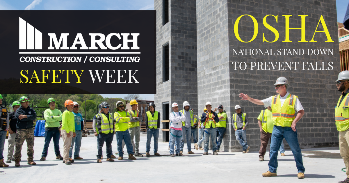 Frank Brady speaking at OSHA National Stand Down to Prevent Falls Week March Construction - Dover, NJ