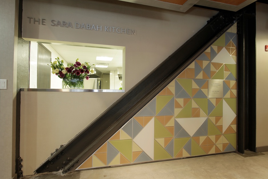 Donor wall at Kitchen Pass-through