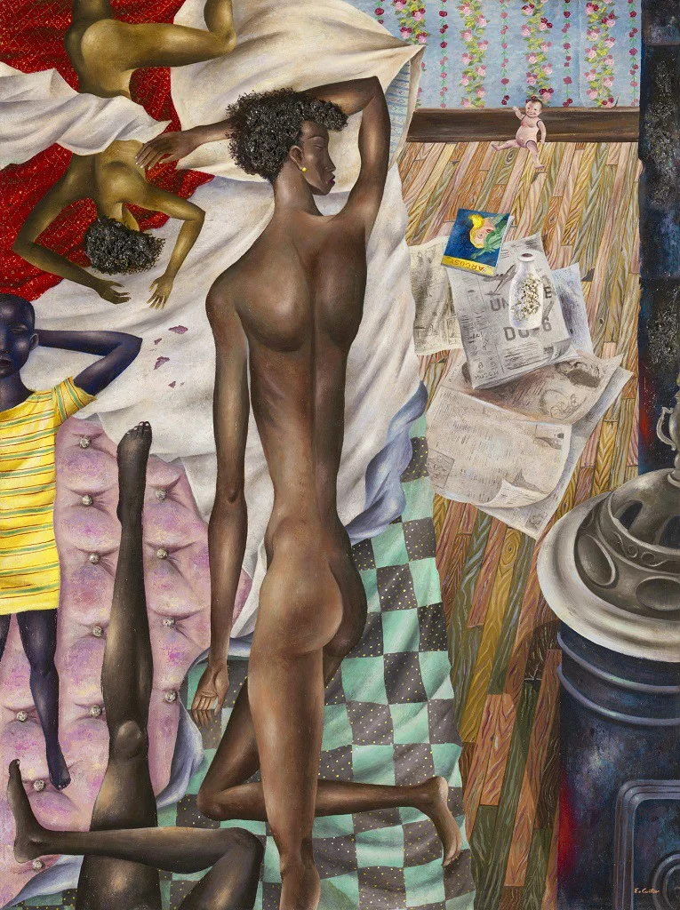 The Room No. VI, (1948). Eldzier Cortor