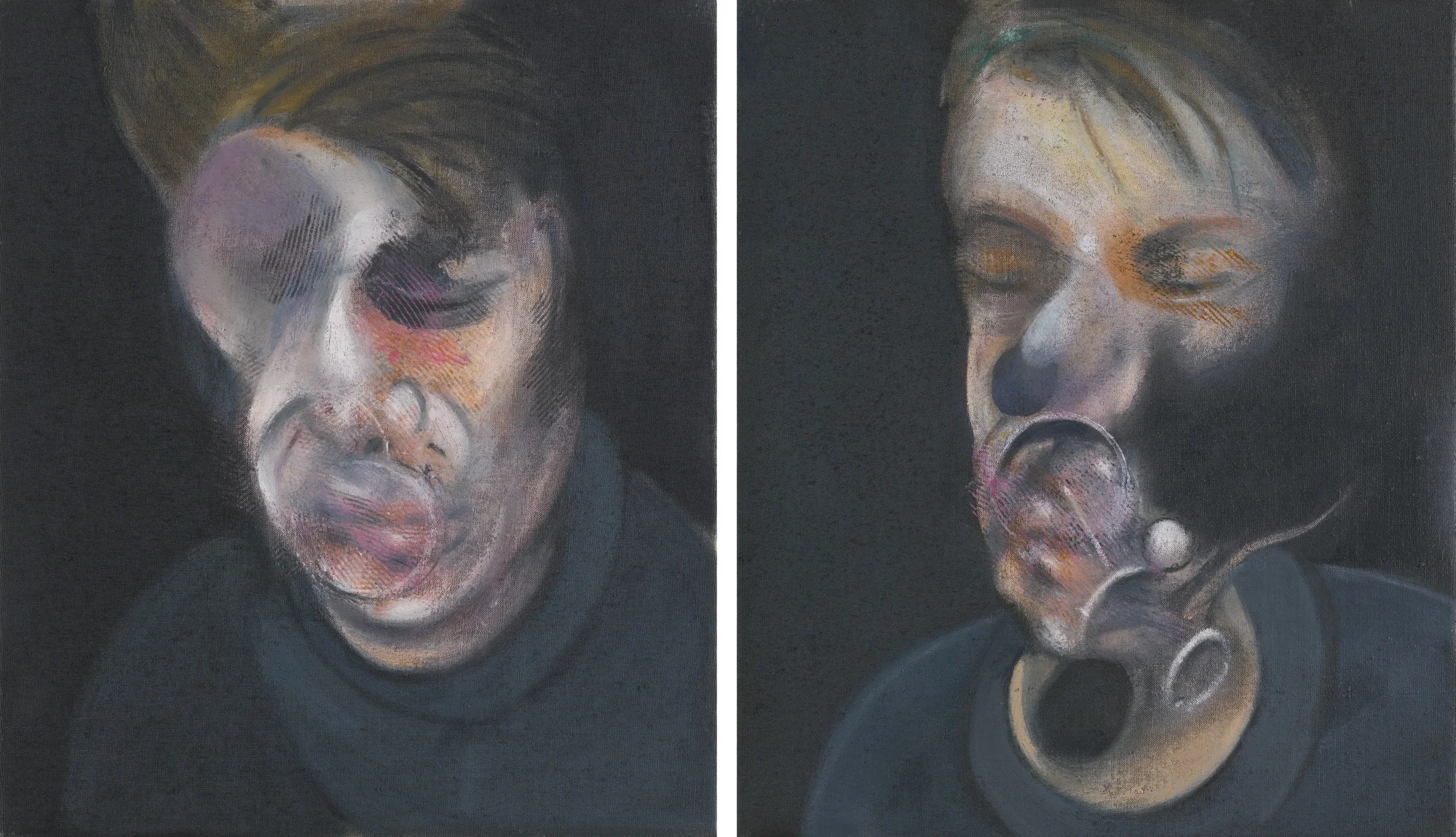 Two Studies for Self-Portrait . Francis Bacon, 1977