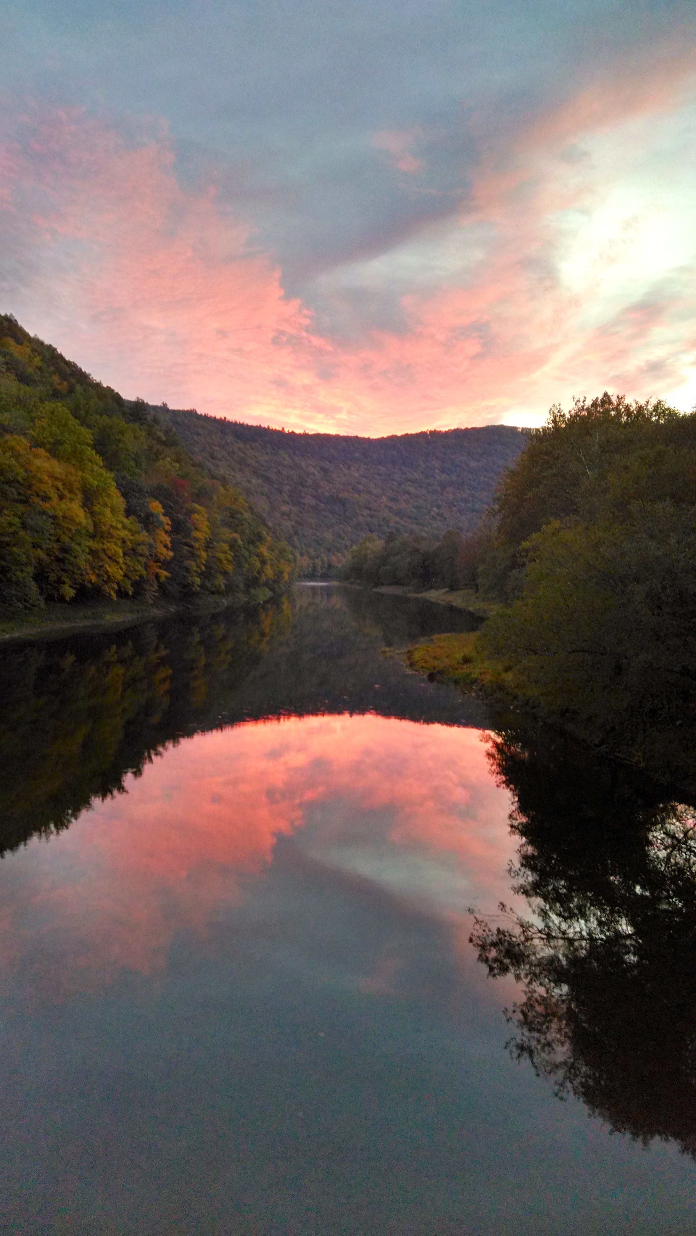 Upstream, Ramsey Village is along the right hand side of the photo.