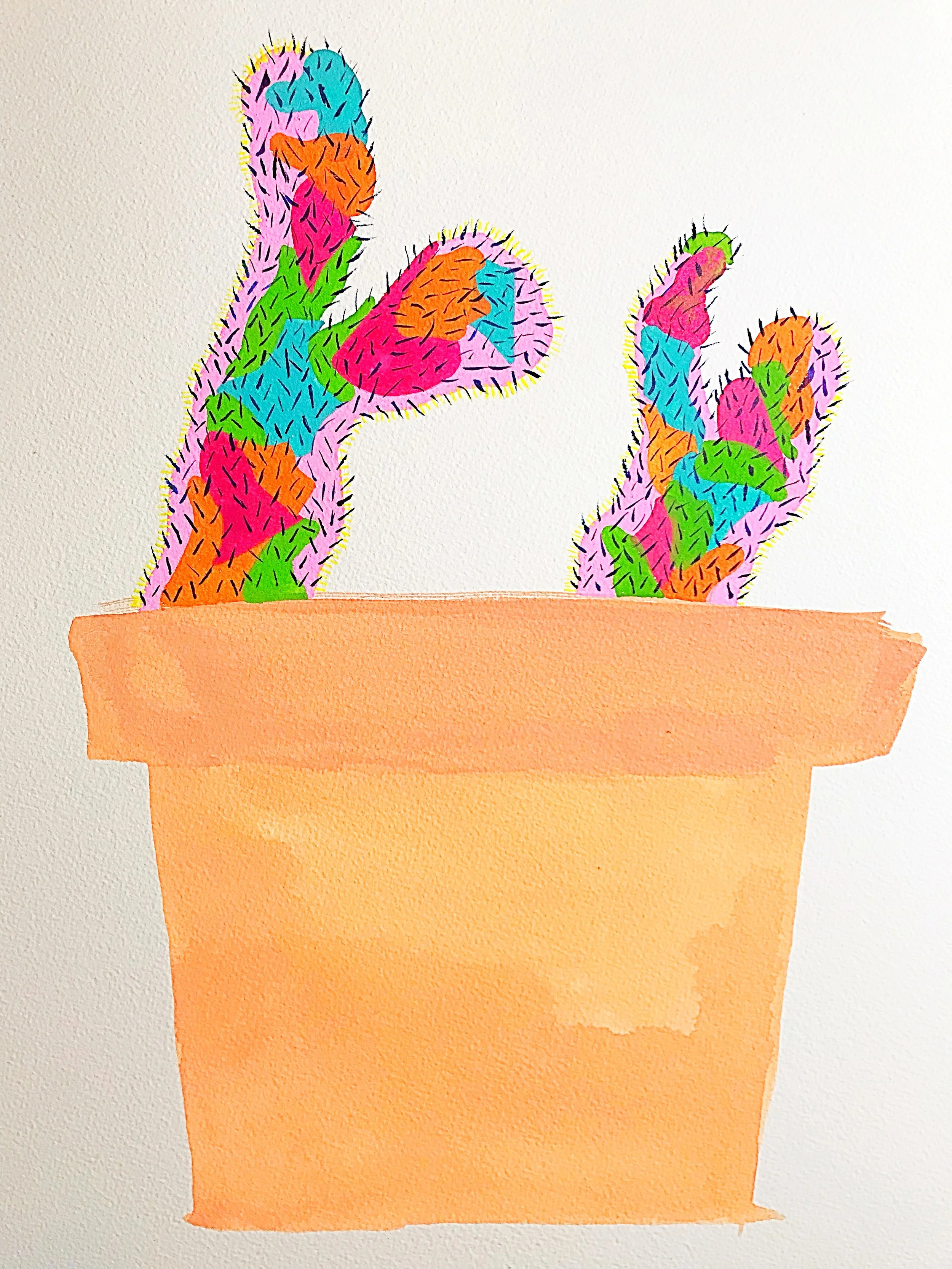 Gum Cactus2018Watercolor, guache16 x 12 inches