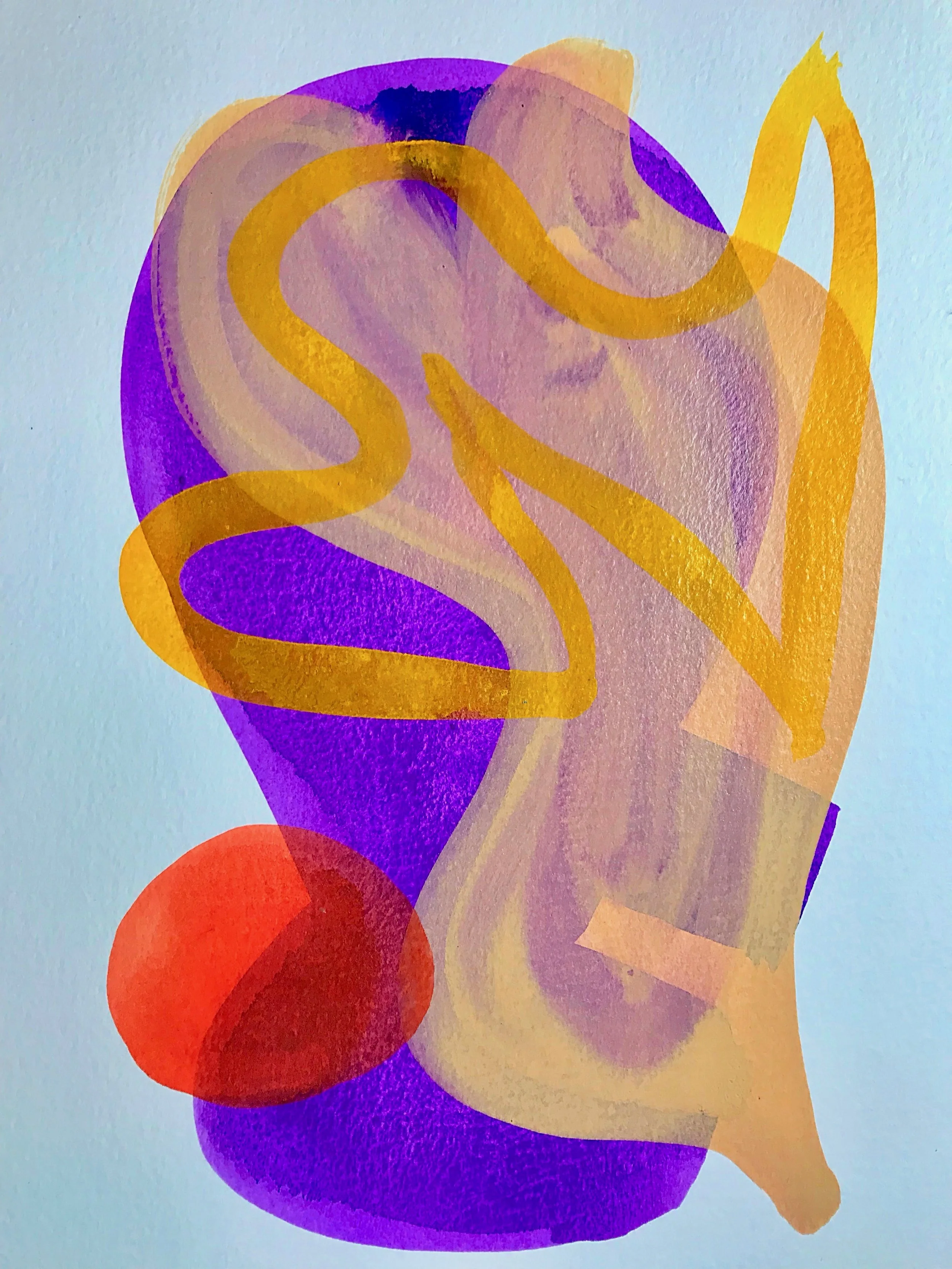 Untitled 2018 Watercolor, Guache 16 x 14 inches