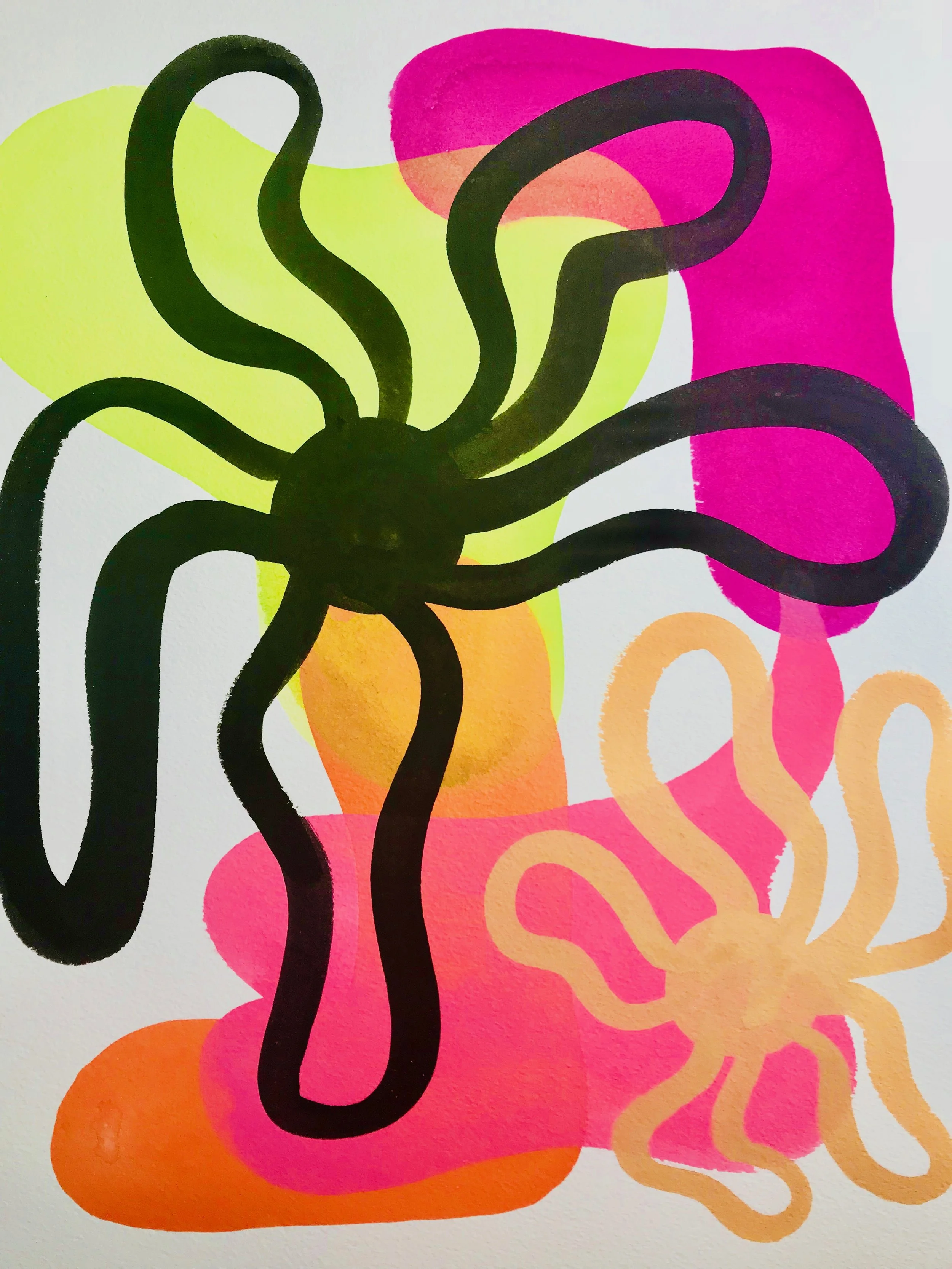 Untitled 2018 Watercolor, Guache 12 x 16 inches