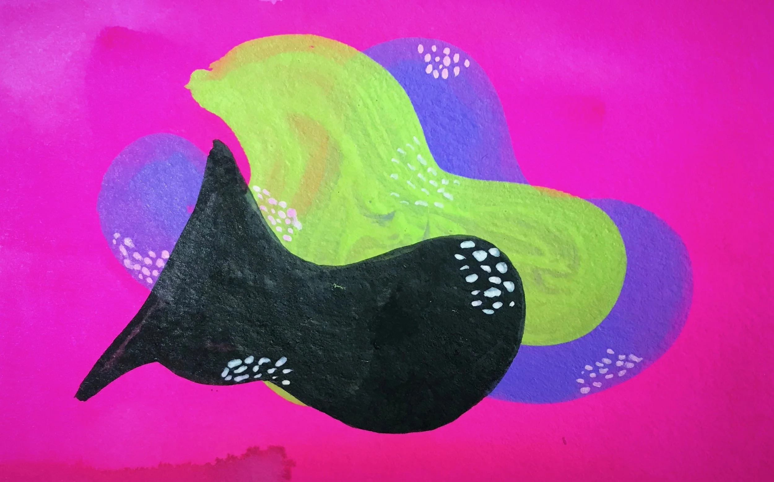 Untitled 2018 Watercolor, Guache 4 x 6 inches