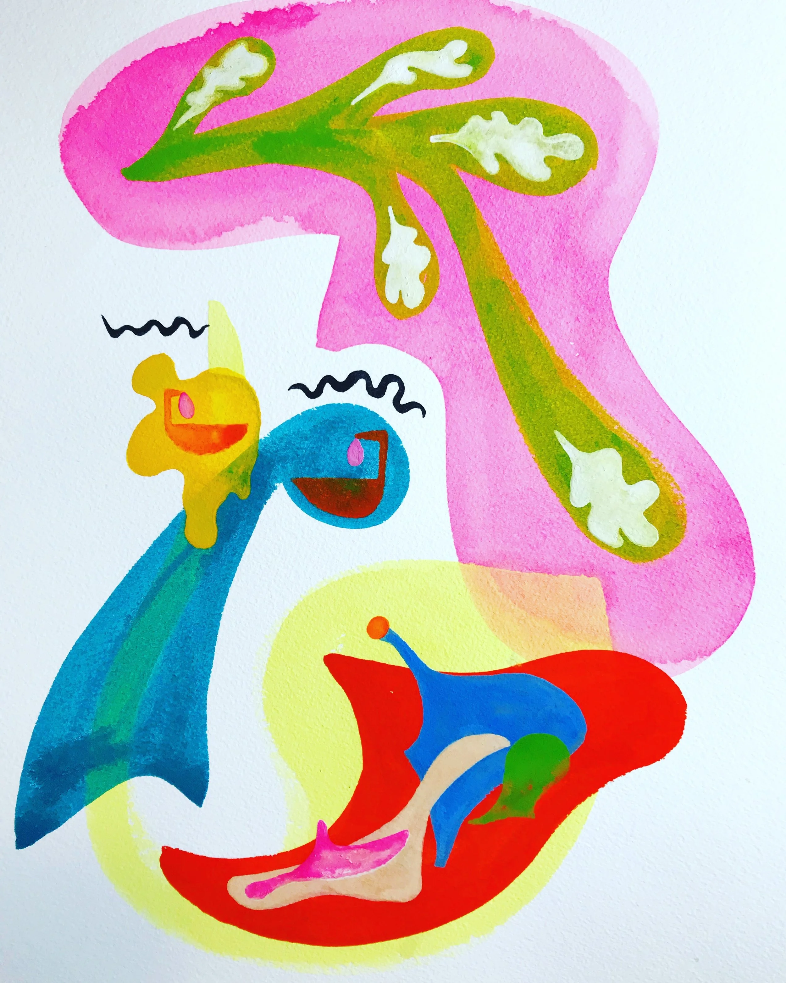 Untitled 2018 Watercolor, Guache 16 x 12 inches