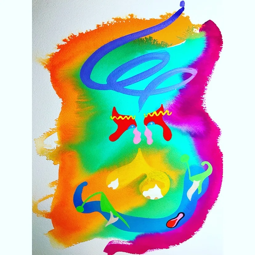 Red Eye2018Watercolor, Gouache16 x 12 in