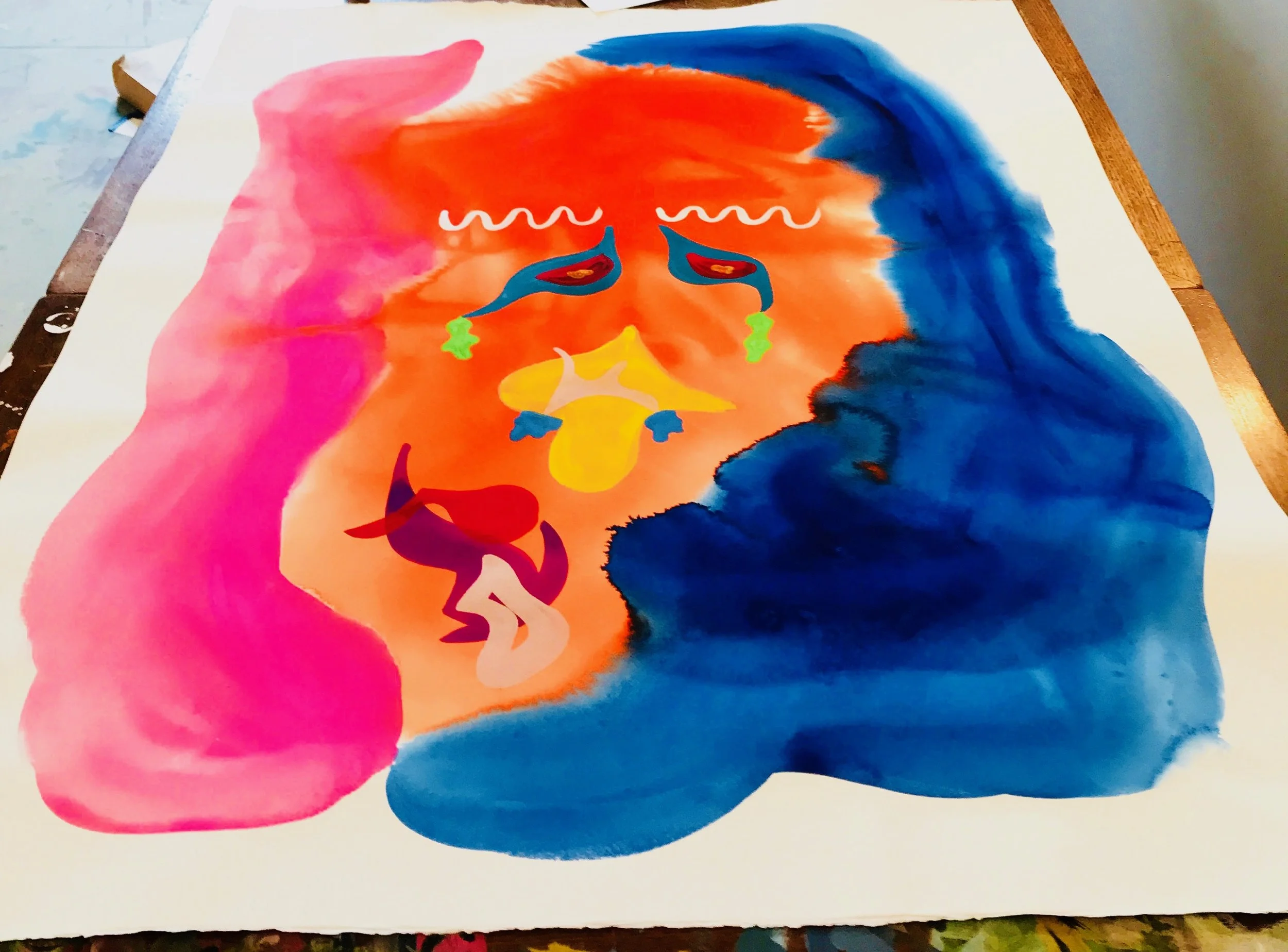 Witch2018Watercolor, Gouache60 x 44.5 in