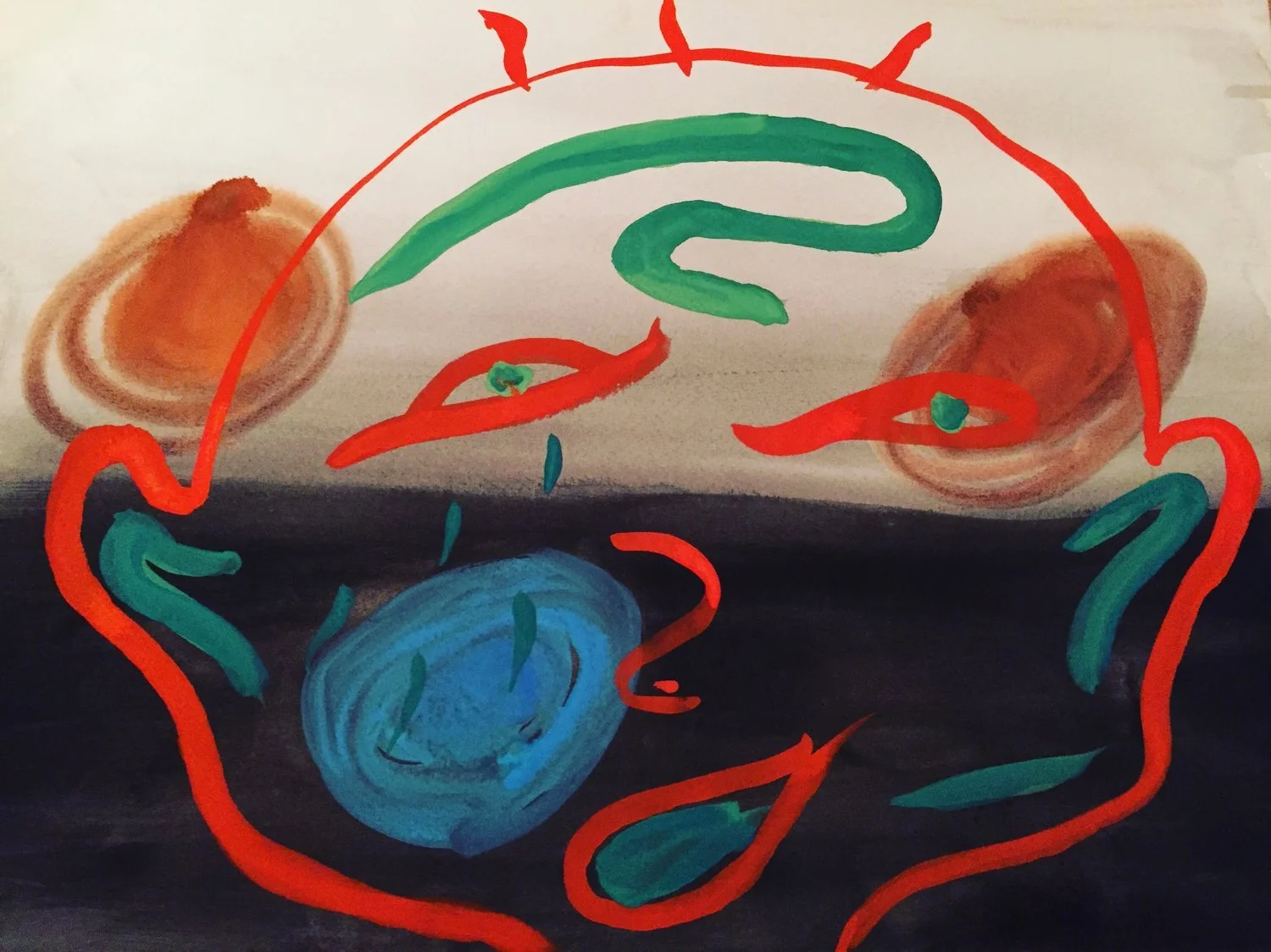 Baby Face2017Watercolor, gouache 12 x 16 In