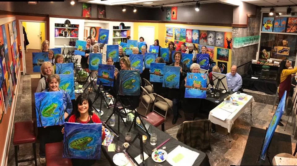 Disappearing Frog Project painting Parth at Cheers N Paint.jpg