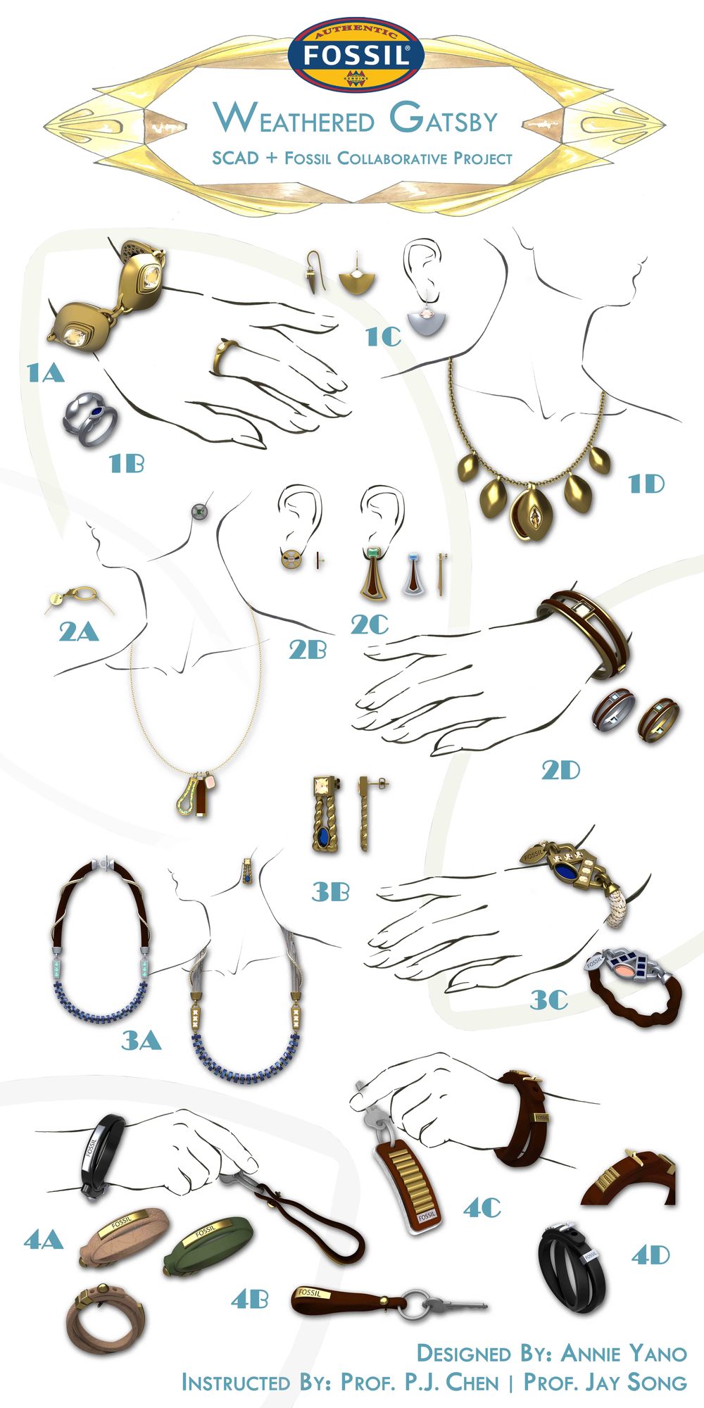 Industry Sponsor Project- Fossil Jewelry — PJ Chen Design