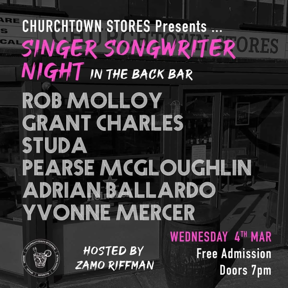 Joining the great @zamo_riffman tomorrow evening for some songs with the musical community in @churchtownstores Ag s&uacute;il go m&oacute;r leis #dublin #churchtown #music #songwriting