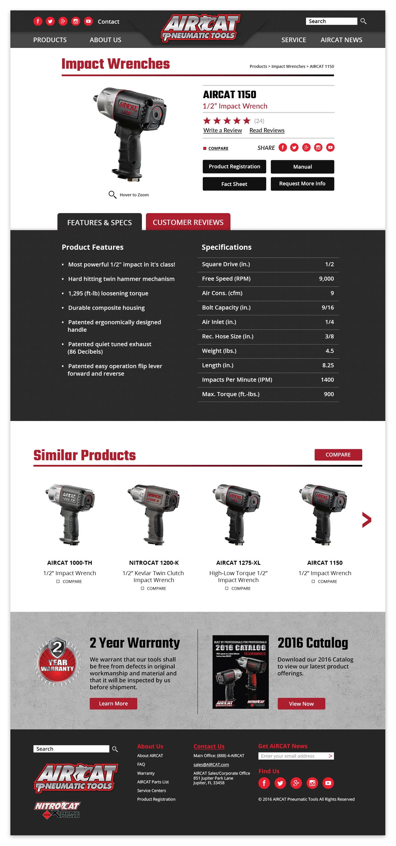 AIRCAT Product Detail Page