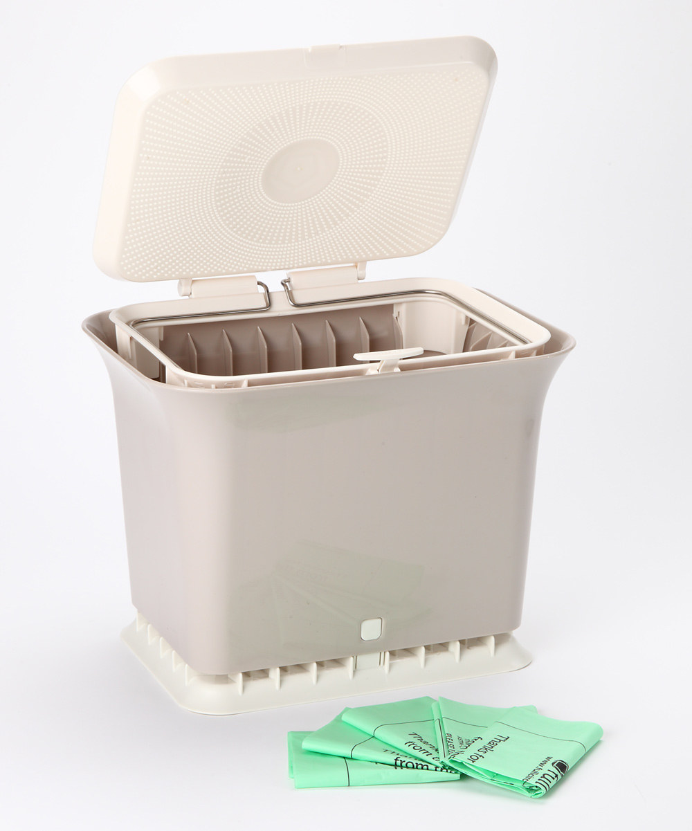 Full Circle Compost Collector in Cool Earth | Keeper & Co. Blog