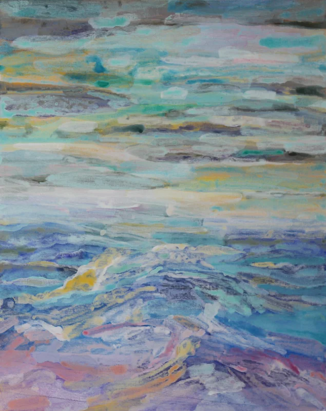  At the Beach  16" W x 20" H x 0.75"  Acrylic on Canvas  2014 