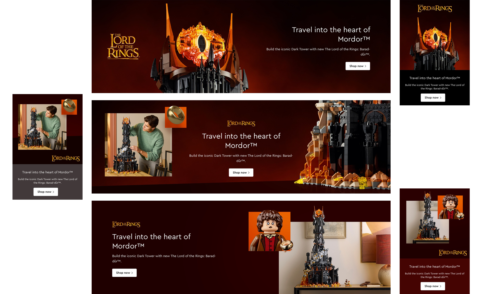 LEGO.com homepage banners