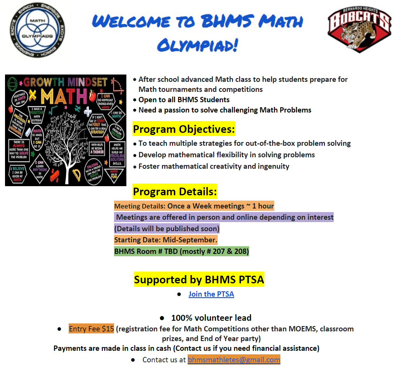 BHMS Math Olympiad