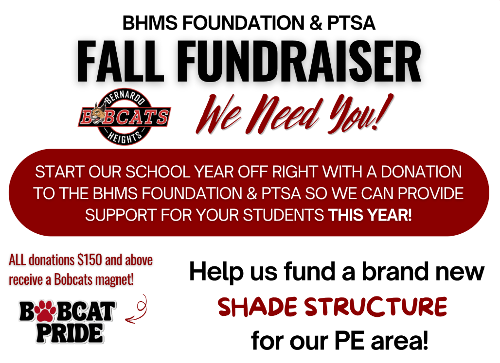BHMS Foundation &amp; PTSA Fall Fundraiser 2026-27