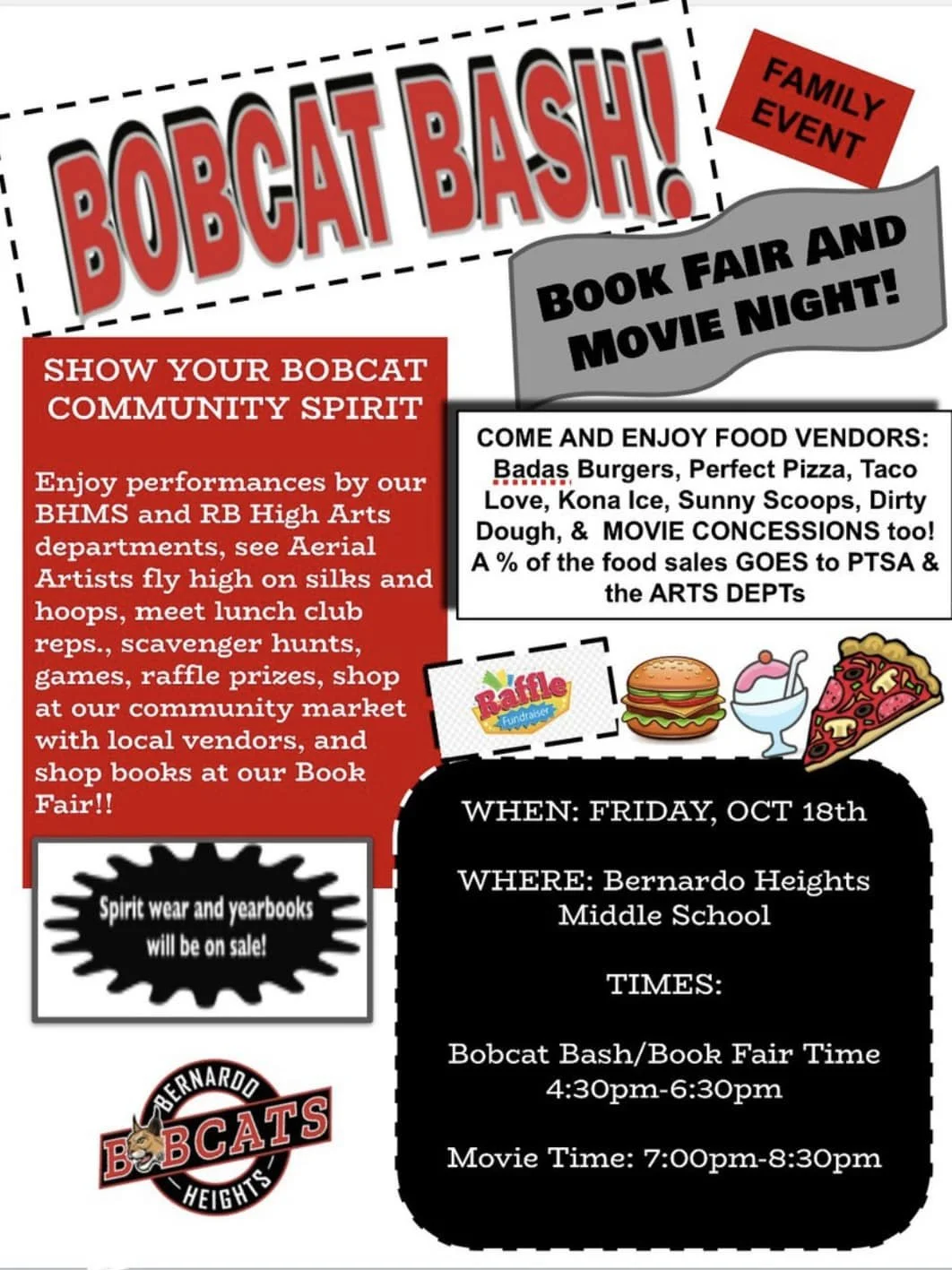 Bobcat Bash - Friday, October 18th ๐๐ฅ๐ฟ