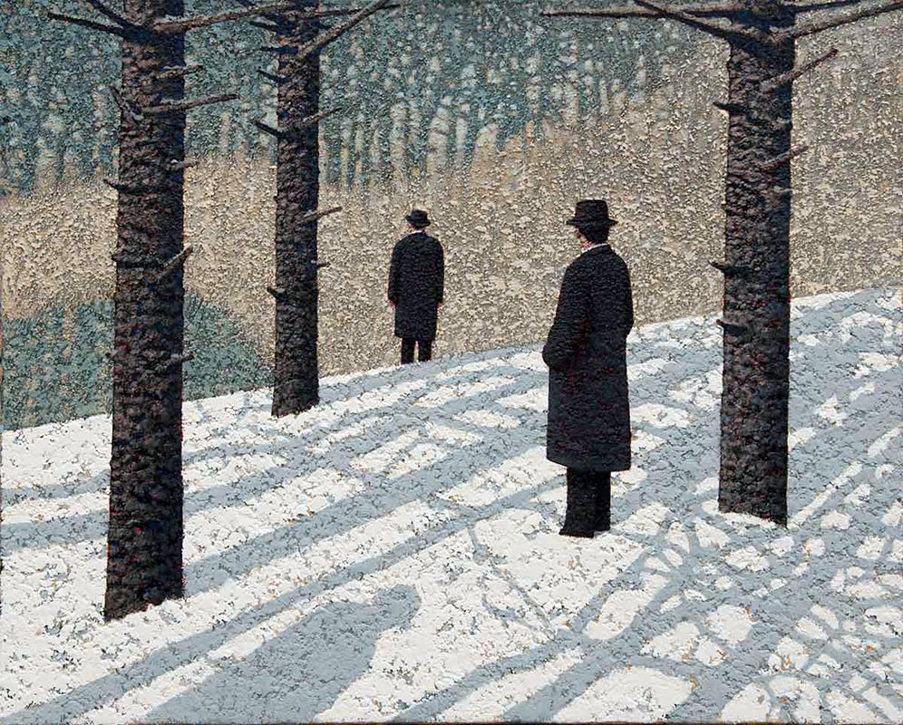 Three Men Three Trees and a Train