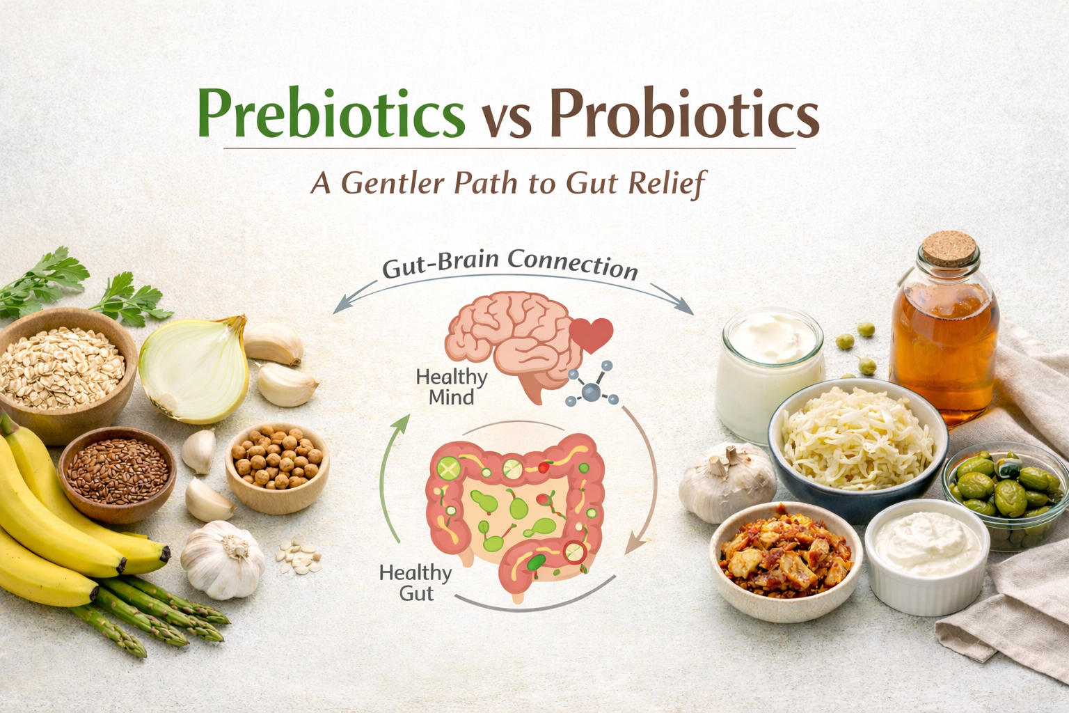 Prebiotics vs Probiotics: What Your Gut (and Mood) Actually Need for Relief