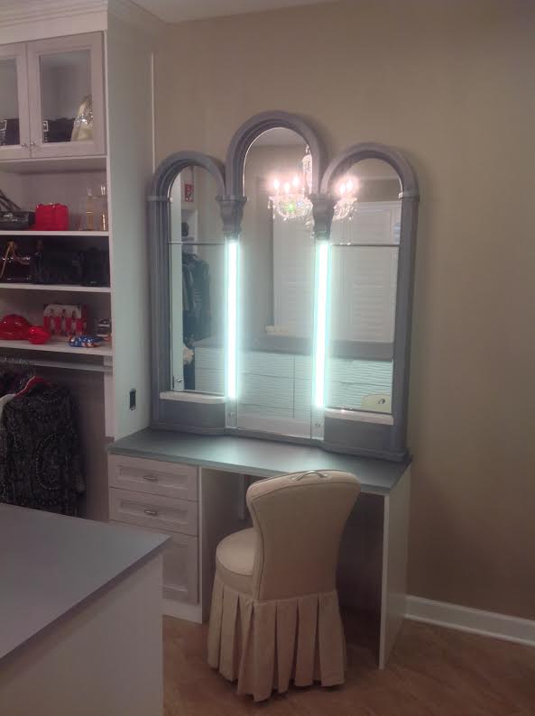 custom made vanity mirror with LED lighting