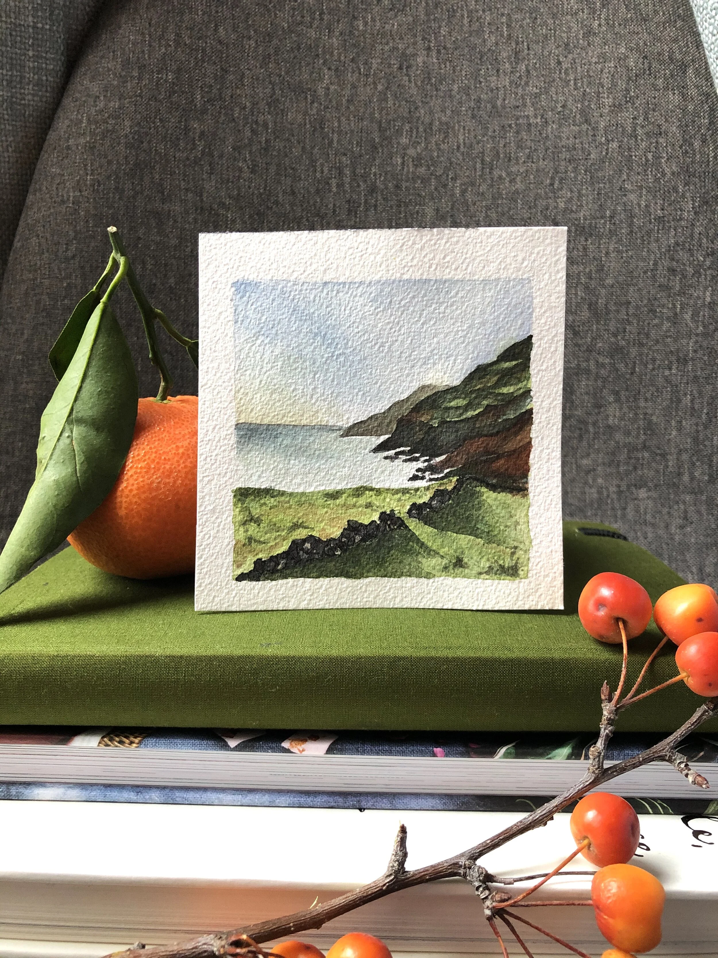PAINTING A DAY PROJECT- DAY 10, COASTAL CAUSEWAY ROUTE, NORTHERN IRELAND