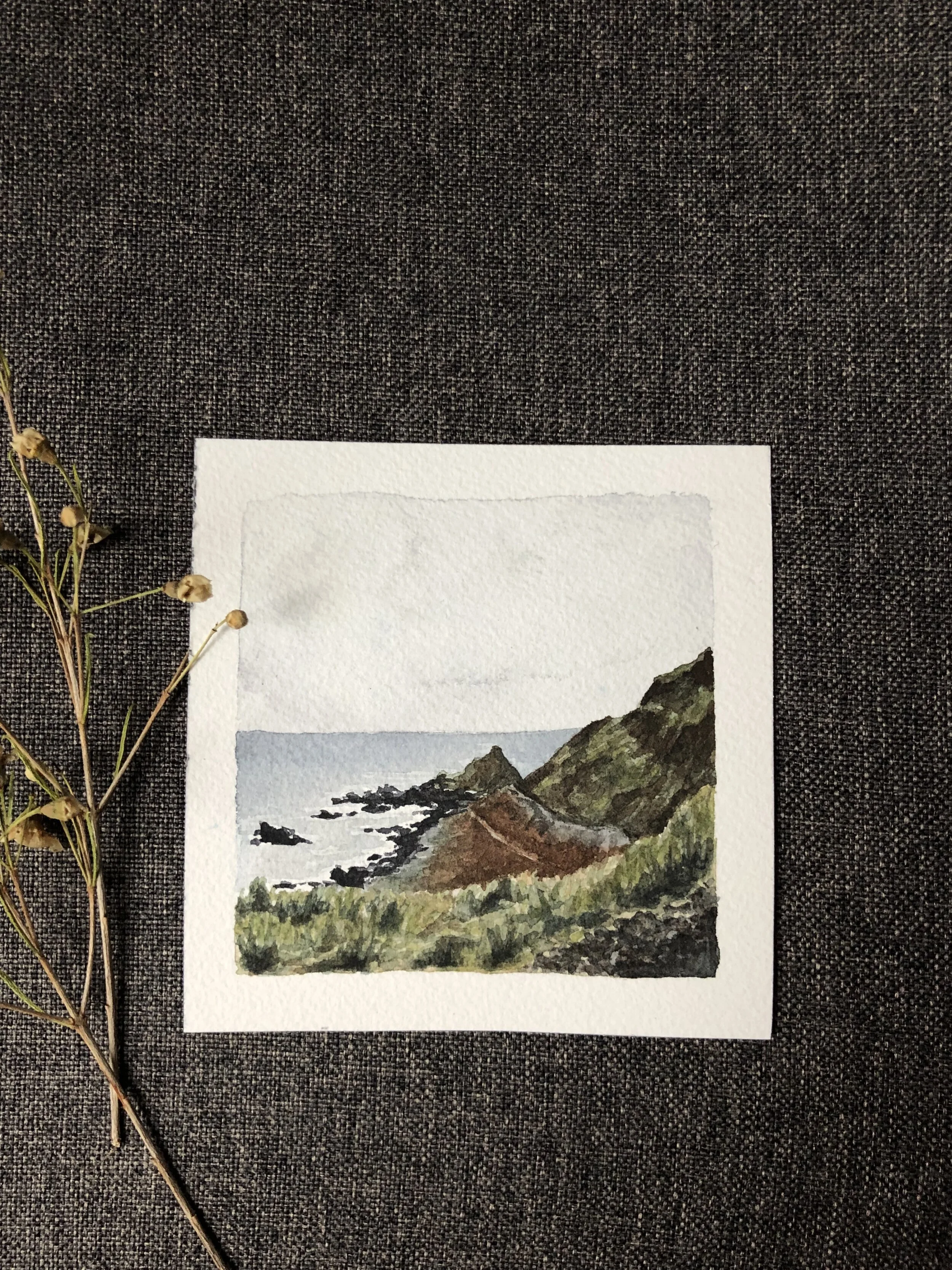 PAINTING A DAY PROJECT- DAY 8, COASTAL CAUSEWAY ROUTE, NORTHERN IRELAND