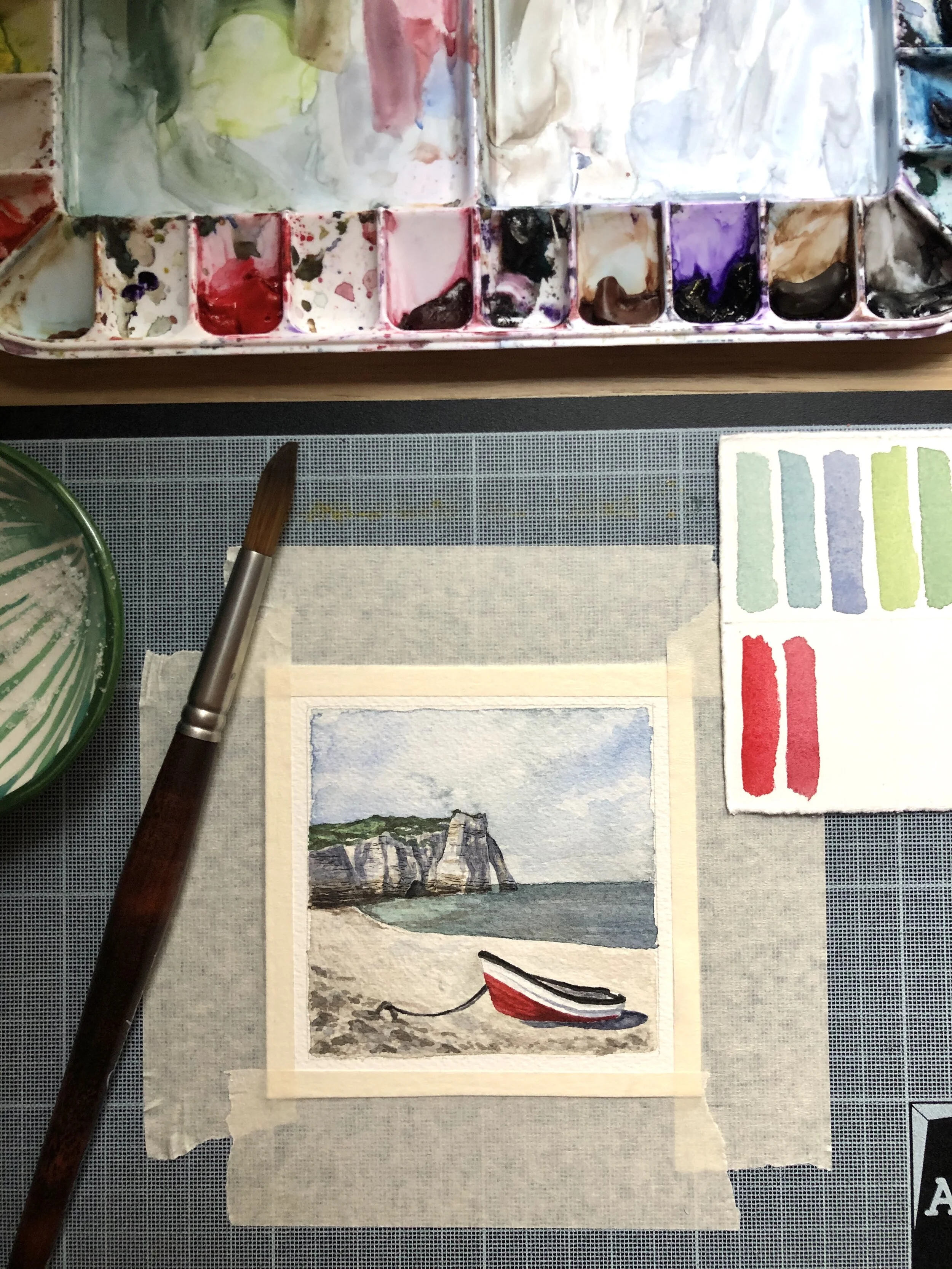 PAINTING A DAY PROJECT- DAY 11, Étretat, France
