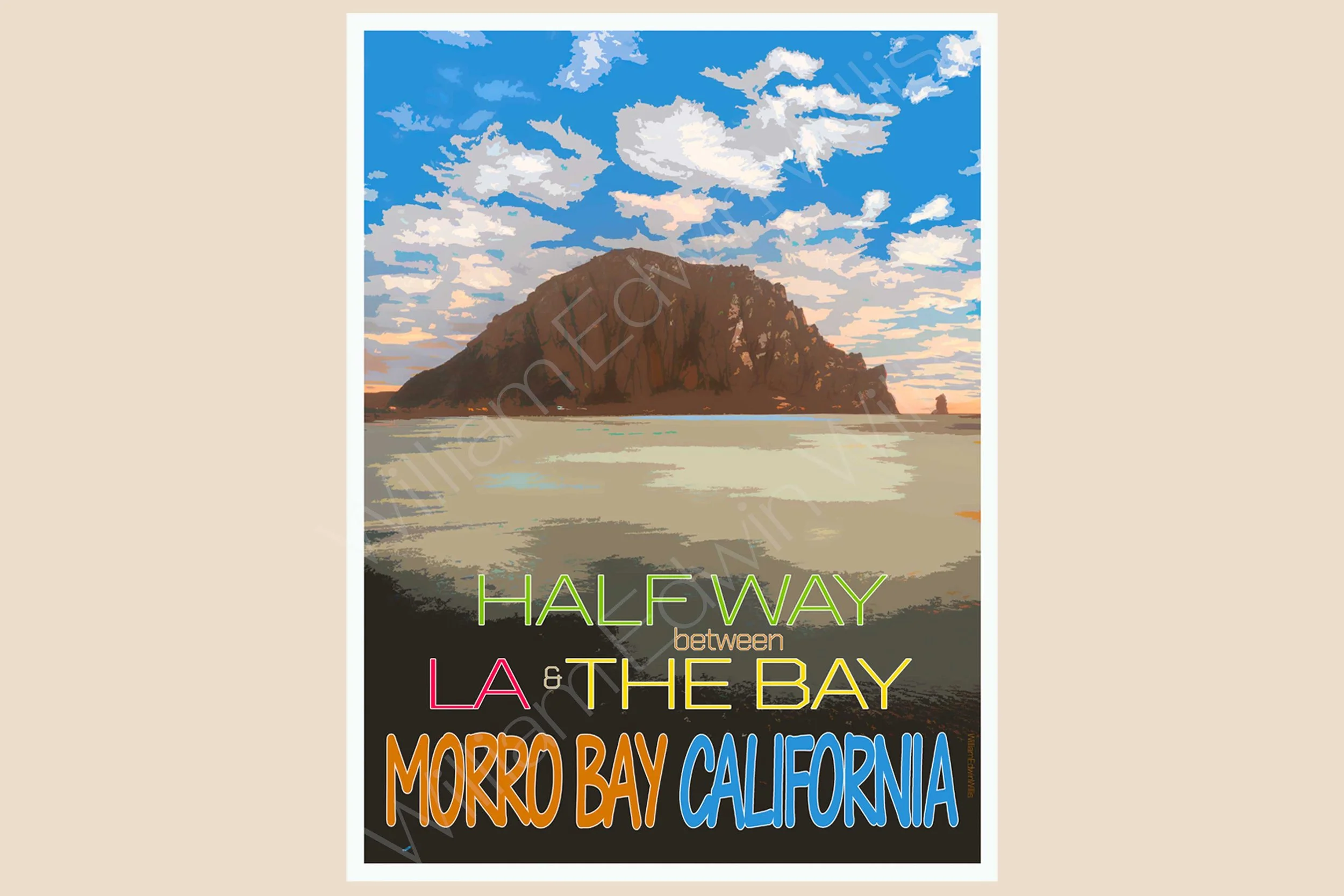 Half Way - Morro Bay 12x16 Poster